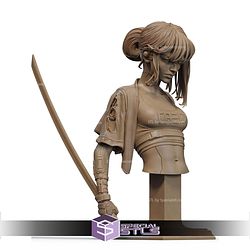 Cyber Samurai Fanart Bust STL Files