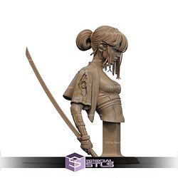 Cyber Samurai Fanart Bust STL Files