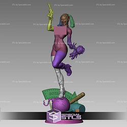 Harley Quinn Comics Version Alternative 394mm STL Files