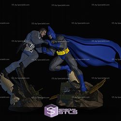 Punisher vs Batman Diorama