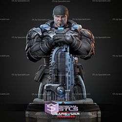 Marcus Fenix Portrait Bust 350mm STL Files