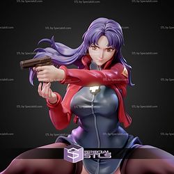 Misato Katsuragi Pointing Gun 140mm STL Files