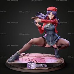 Misato Katsuragi Pointing Gun 140mm STL Files