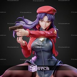 Misato Katsuragi Pointing Gun 140mm STL Files