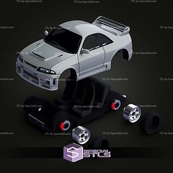 Model Kit Car Skyline GTR R33 Nismo 400R STL Files