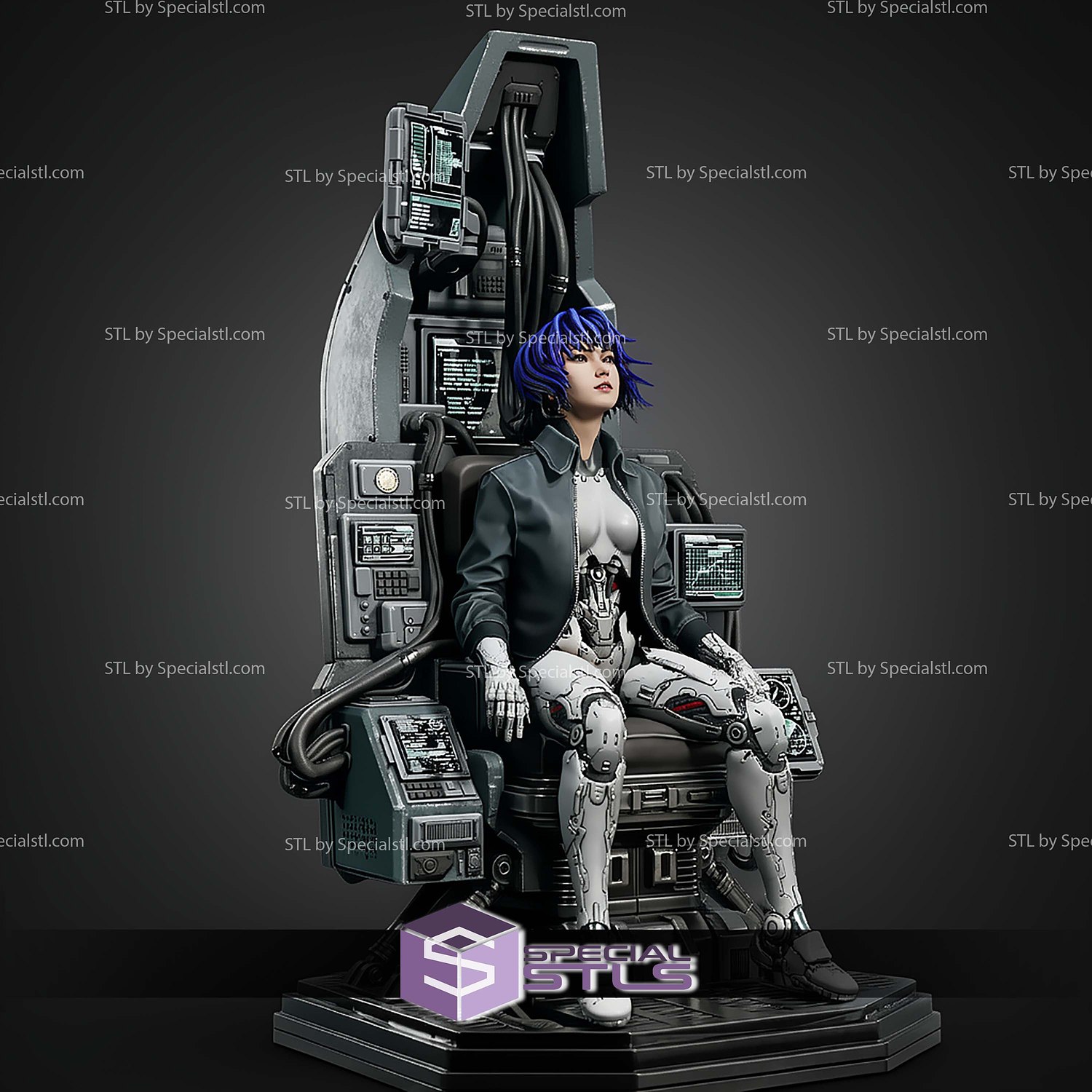 Mokoto Kusanagi Ghost In The Shell Machine STL Files 3D Model — view 4