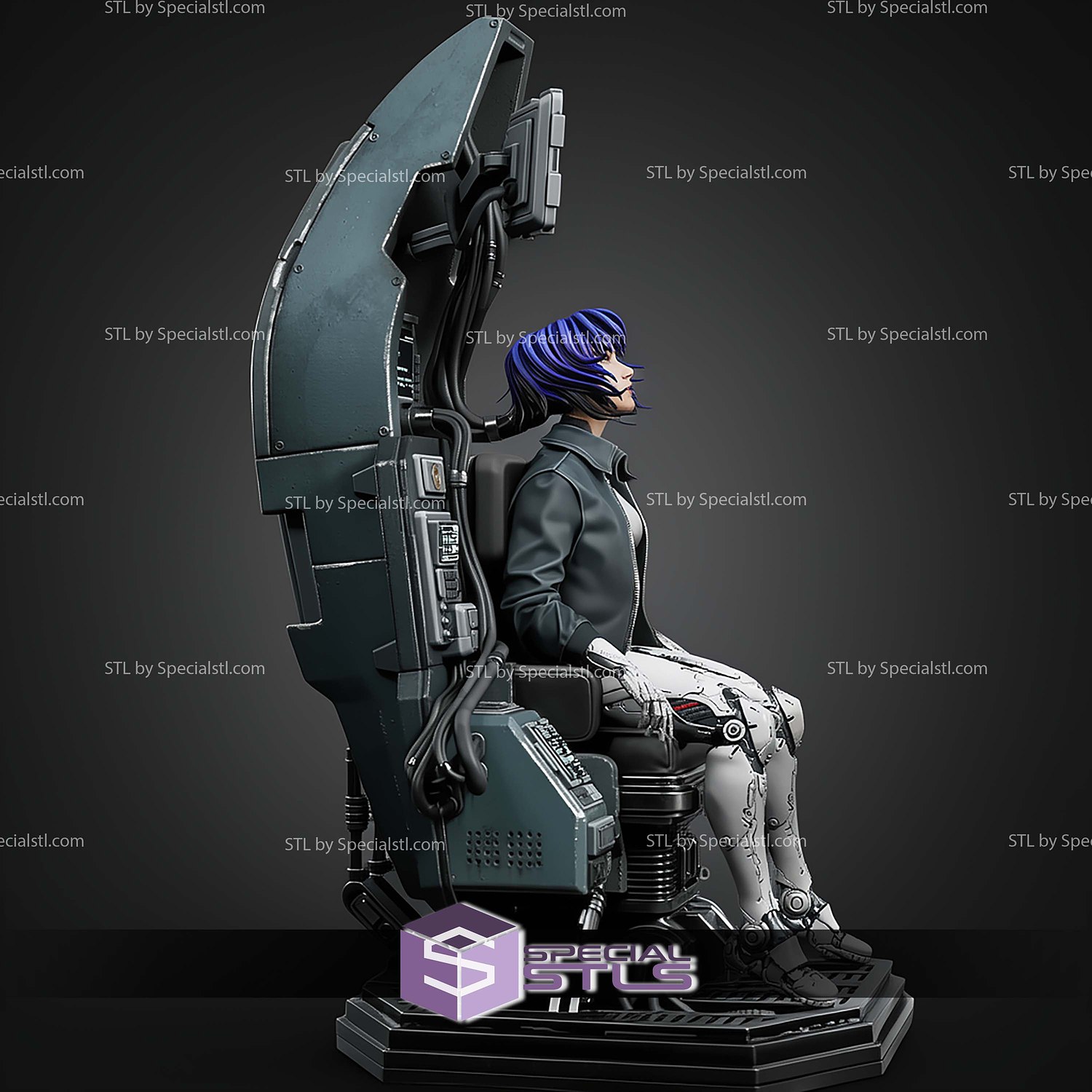 Mokoto Kusanagi Ghost In The Shell Machine STL Files 3D Model — view 5
