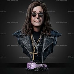 Ozzy Osbourne Portrait Bust 300mm STL Files