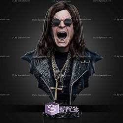 Ozzy Osbourne Portrait Bust 300mm STL Files