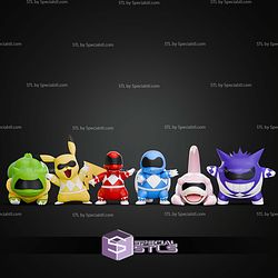 Power Rangers Pokemon Mashup Collection Color 3D Print