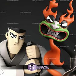 Samurai Jack Vs Aku 250mm STL Files