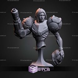 Samus And Enemy Body Bust STL Files