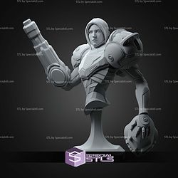 Samus And Enemy Body Bust STL Files