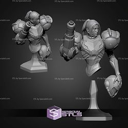 Samus And Enemy Body Bust STL Files