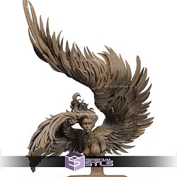 Sphinx Mythology Girl Fanart Bust STL Files