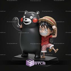 Kumamon And Luffy 185mm STL Files