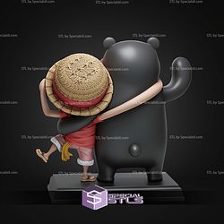 Kumamon And Luffy 185mm STL Files