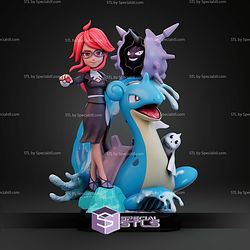 Lorelei And Lapras Pokemon STL Files