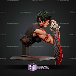 Maki Zenin Fighting Bust STL Files