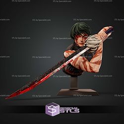Maki Zenin Fighting Bust STL Files