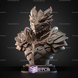 Mini Fantasy STL Collection Dragon Knight Bust