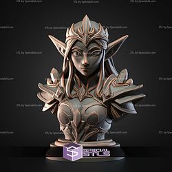 Mini Fantasy STL Collection Elf Queen Bust