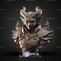 Mini Fantasy STL Collection Fire Sorceress Bust
