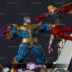 Thanos vs Adam Warlock Diorama from Marvel