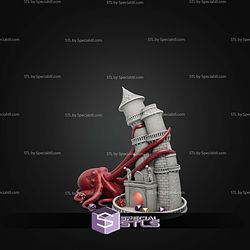 Octopus Pulling And Tilting Dice Tower STL Files