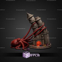 Octopus Pulling And Tilting Dice Tower STL Files