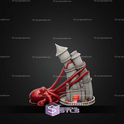 Octopus Pulling And Tilting Dice Tower STL Files