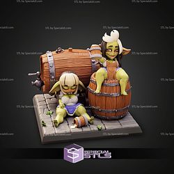 Pin Up Girl STL Collection Beer Drunk Goblin