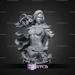 Red Sonja Defeat Demon Bust STL Files