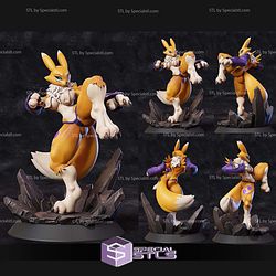 Renamon Fighting 330mm STL Files