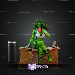 She Hulk With Coffee STL Files