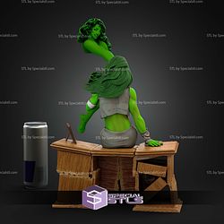 She Hulk With Coffee STL Files