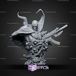 Spawn Green Flame Bust STL Files