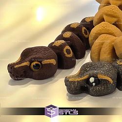 Super Basic STL Chibi Ball Python Articulated