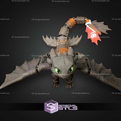 Super Basic STL Flexi Toothless Color 3D Print