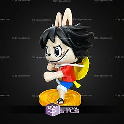 Super Basic STL Labubu Luffy Multipart