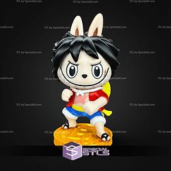 Super Basic STL Labubu Luffy Multipart
