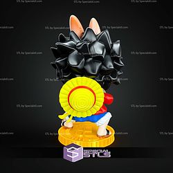 Super Basic STL Labubu Luffy Multipart