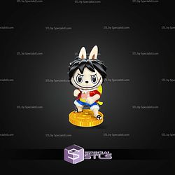 Super Basic STL Labubu Luffy Multipart
