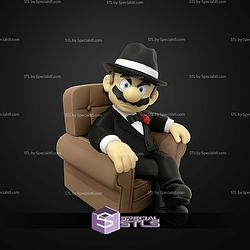 Super Basic STL Mario The Godfather Multipart