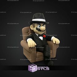 Super Basic STL Mario The Godfather Multipart