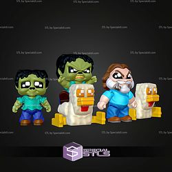 Super Basic STL Minecraft Movie Minis Pack Multicolor