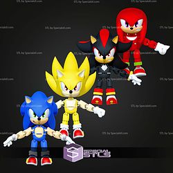Super Basic STL Sonic the Hedgehog Sonic MultiColor