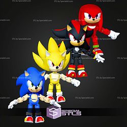 Super Basic STL Sonic the Hedgehog Sonic MultiColor
