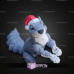 Super Basic STL Squirrel with Santa Hat