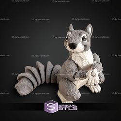 Super Basic STL Squirrel with Santa Hat